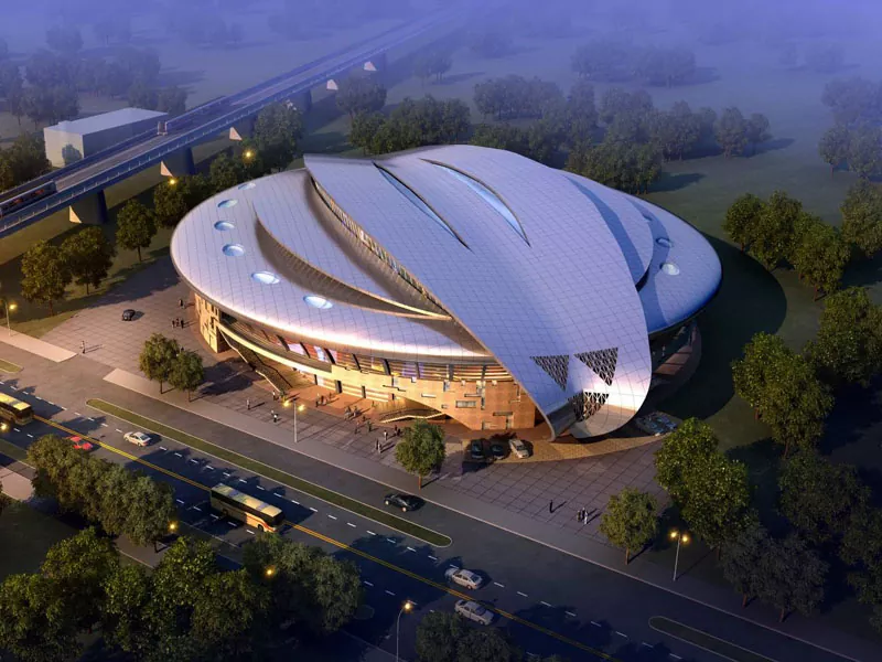 Kaho ea Stafab Stadium le sebopeho sa tšepe