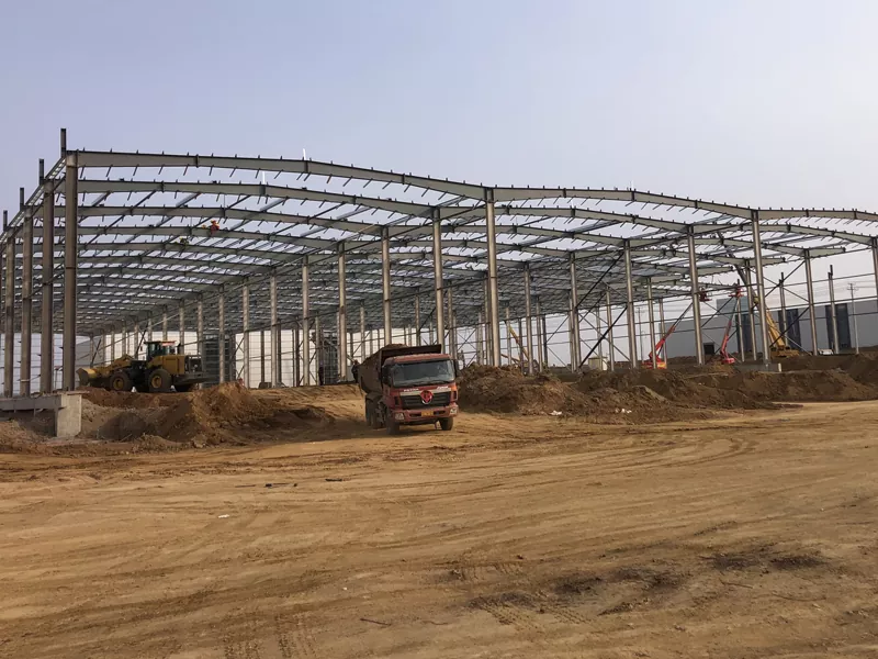 Prefab Steel Roofa Kho Kho Khoho ea Khoebo ea Khoebo